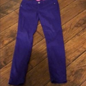 Skinny purple jeans